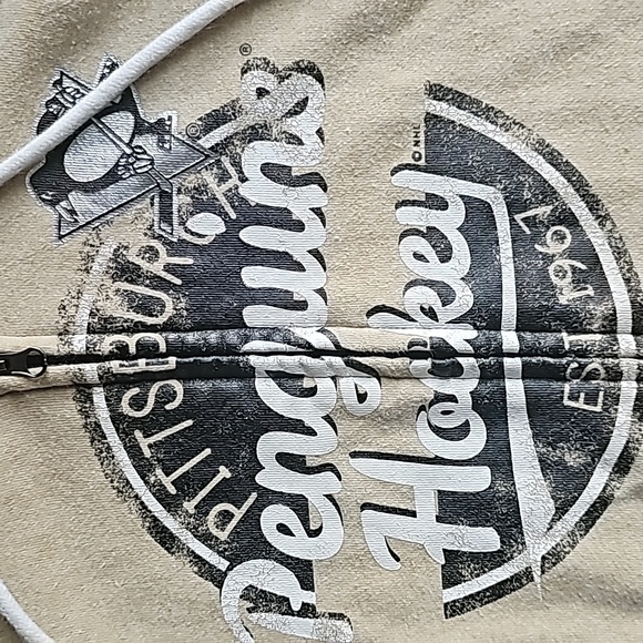 NHL Pittsburgh Penguins Hockey Full Zip Hooded Sweatshirt Jacket Women's Medium - Picture 6 of 14